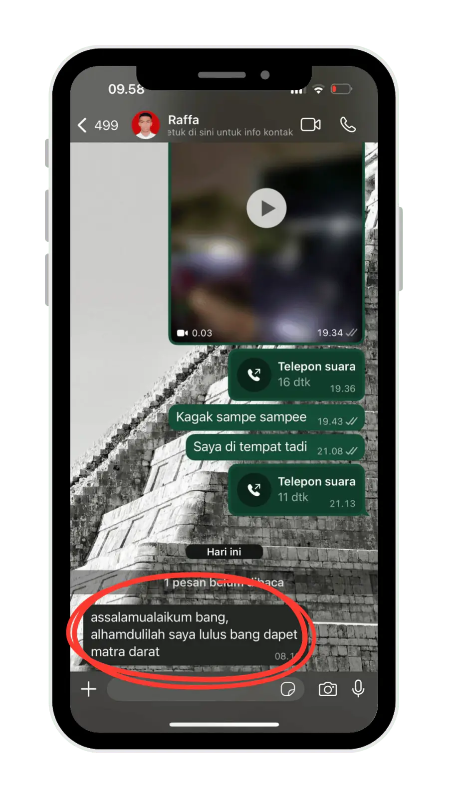 Testimoni WhatsApp Bunda Fakhri