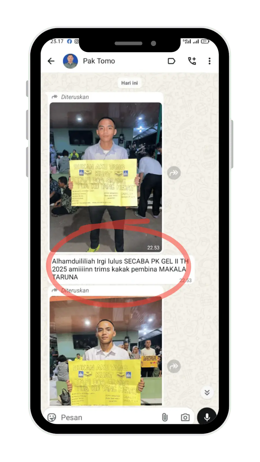 Testimoni WhatsApp Arsya Alghiffari