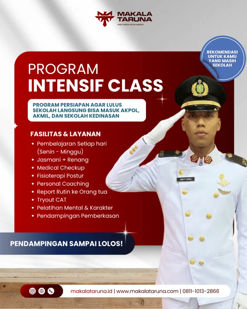 Flyer resmi Program Intensive Class Makala Taruna